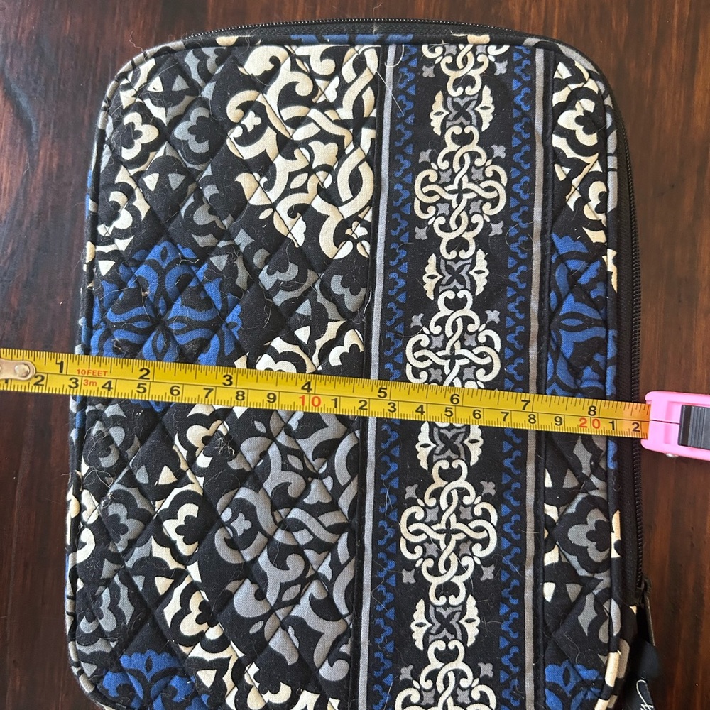 Vera Bradley Black and Blue Patterned Quilted Case